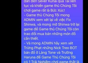 Bức xúc của game thủ Ninja School về tình trạng giật lag, khóa Shinwa