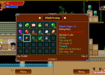 Thông tin về chức năng khảm ngọc trang bị trong Ninja School