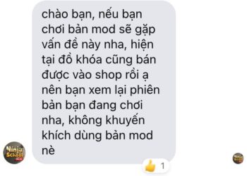 Ninja School: Đồ khóa, nâng cấp, tinh luyện,…có thể bị bán vào shop
