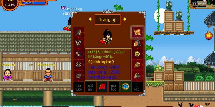 Dịch chuyển và tinh luyện trang bị trong Ninja School Online