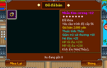 Ninja School: Tính năng xem và khôi phục lại đồ bị bán vào shop sắp ra mắt?