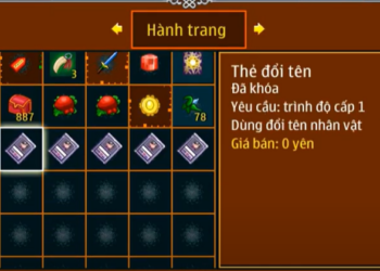 Ninja School: Thông tin về thẻ đổi tên mới