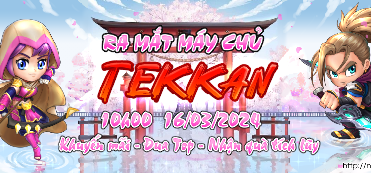 Ninja School: Ra mắt máy chủ mới Tekkan